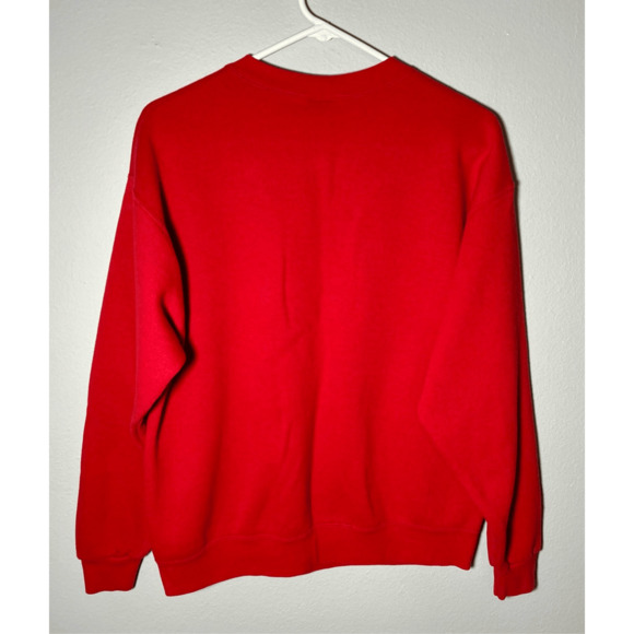 Vintage 2000 Disney Y2K Red Crewneck Sweatshirt Sz S Mickey Donald Goofy Pluto - Picture 5 of 8